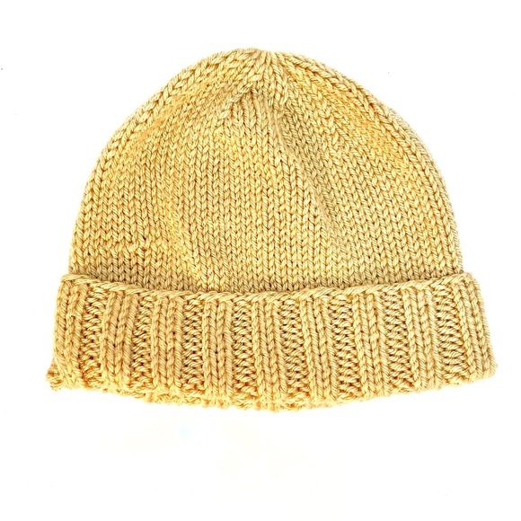 NWT Hand Knit Mens Basic Folded Brim Beanie Hat One Size Fits Most - Picture 4 of 7